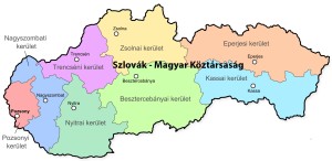 Szlovak-Magyar Köztarsasag terkepe